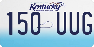 KY license plate 150UUG