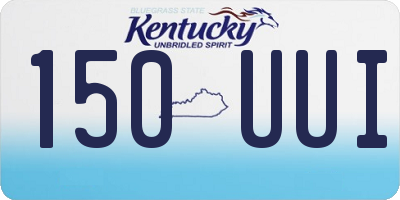 KY license plate 150UUI