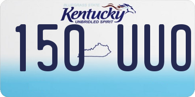 KY license plate 150UUO