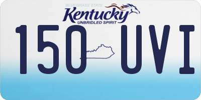 KY license plate 150UVI