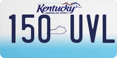 KY license plate 150UVL
