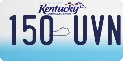KY license plate 150UVN