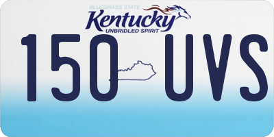 KY license plate 150UVS