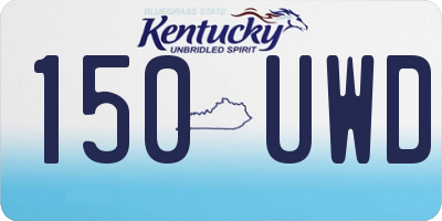 KY license plate 150UWD