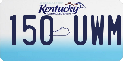 KY license plate 150UWM