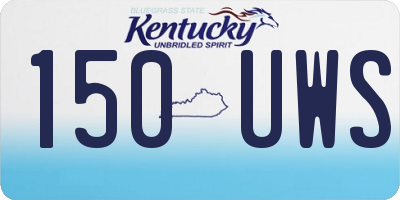 KY license plate 150UWS