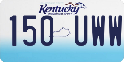 KY license plate 150UWW