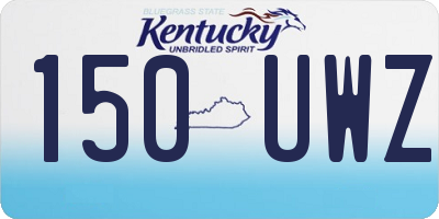KY license plate 150UWZ