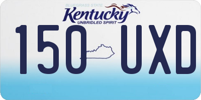 KY license plate 150UXD