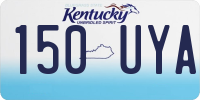 KY license plate 150UYA