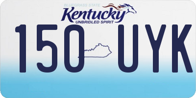 KY license plate 150UYK
