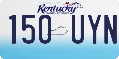 KY license plate 150UYN