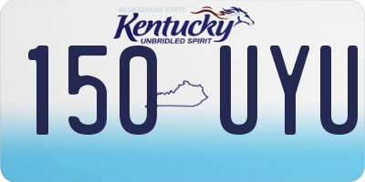 KY license plate 150UYU