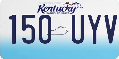 KY license plate 150UYV
