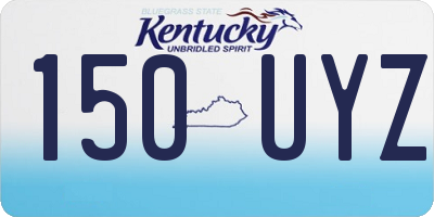 KY license plate 150UYZ