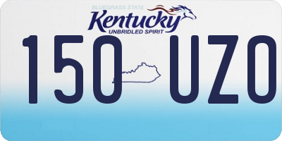 KY license plate 150UZO