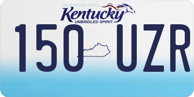 KY license plate 150UZR
