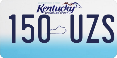 KY license plate 150UZS