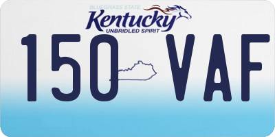 KY license plate 150VAF