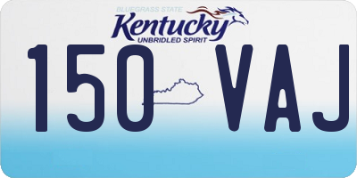 KY license plate 150VAJ