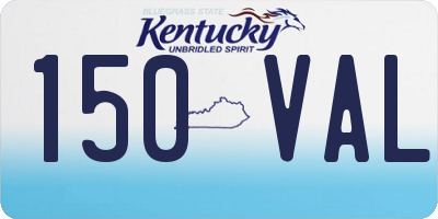 KY license plate 150VAL