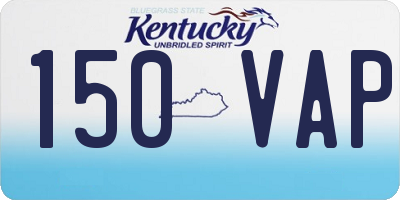 KY license plate 150VAP