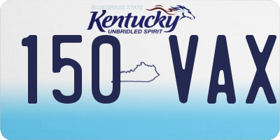KY license plate 150VAX