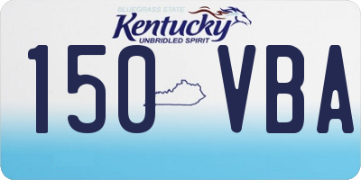 KY license plate 150VBA