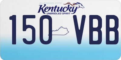 KY license plate 150VBB