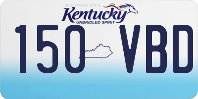 KY license plate 150VBD
