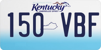 KY license plate 150VBF