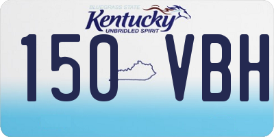 KY license plate 150VBH