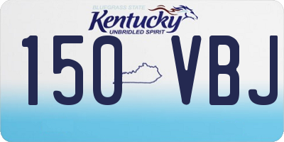 KY license plate 150VBJ
