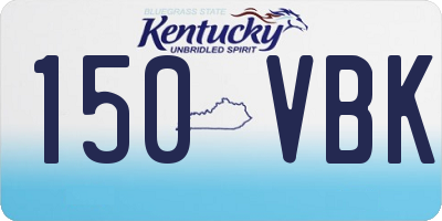 KY license plate 150VBK