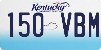 KY license plate 150VBM
