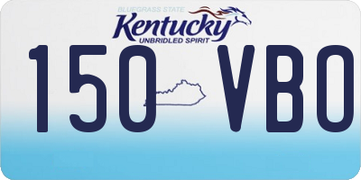 KY license plate 150VBO