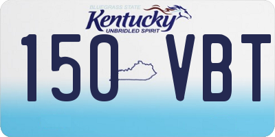 KY license plate 150VBT