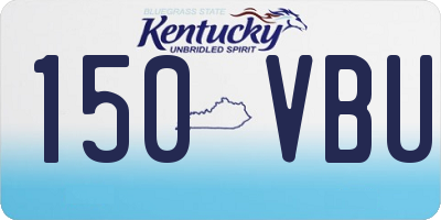 KY license plate 150VBU