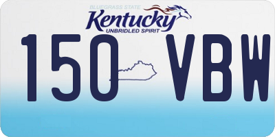 KY license plate 150VBW