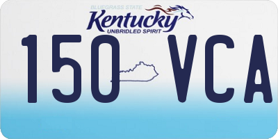 KY license plate 150VCA