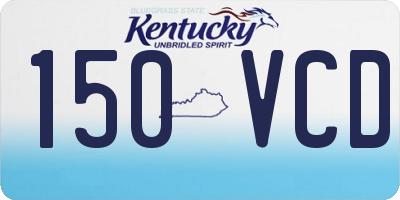 KY license plate 150VCD