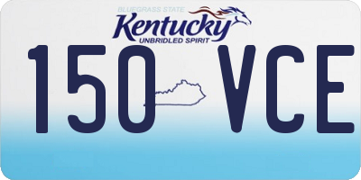 KY license plate 150VCE