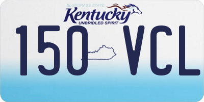 KY license plate 150VCL