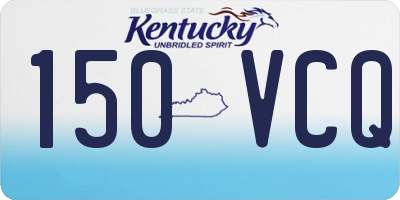 KY license plate 150VCQ