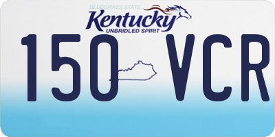KY license plate 150VCR