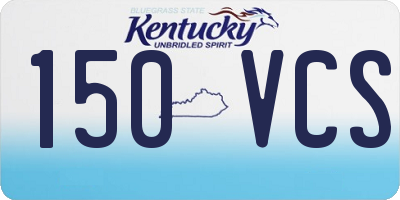 KY license plate 150VCS