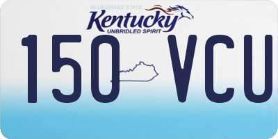 KY license plate 150VCU