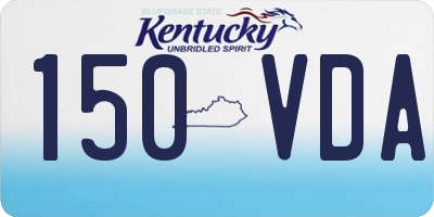 KY license plate 150VDA