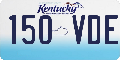 KY license plate 150VDE