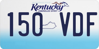 KY license plate 150VDF